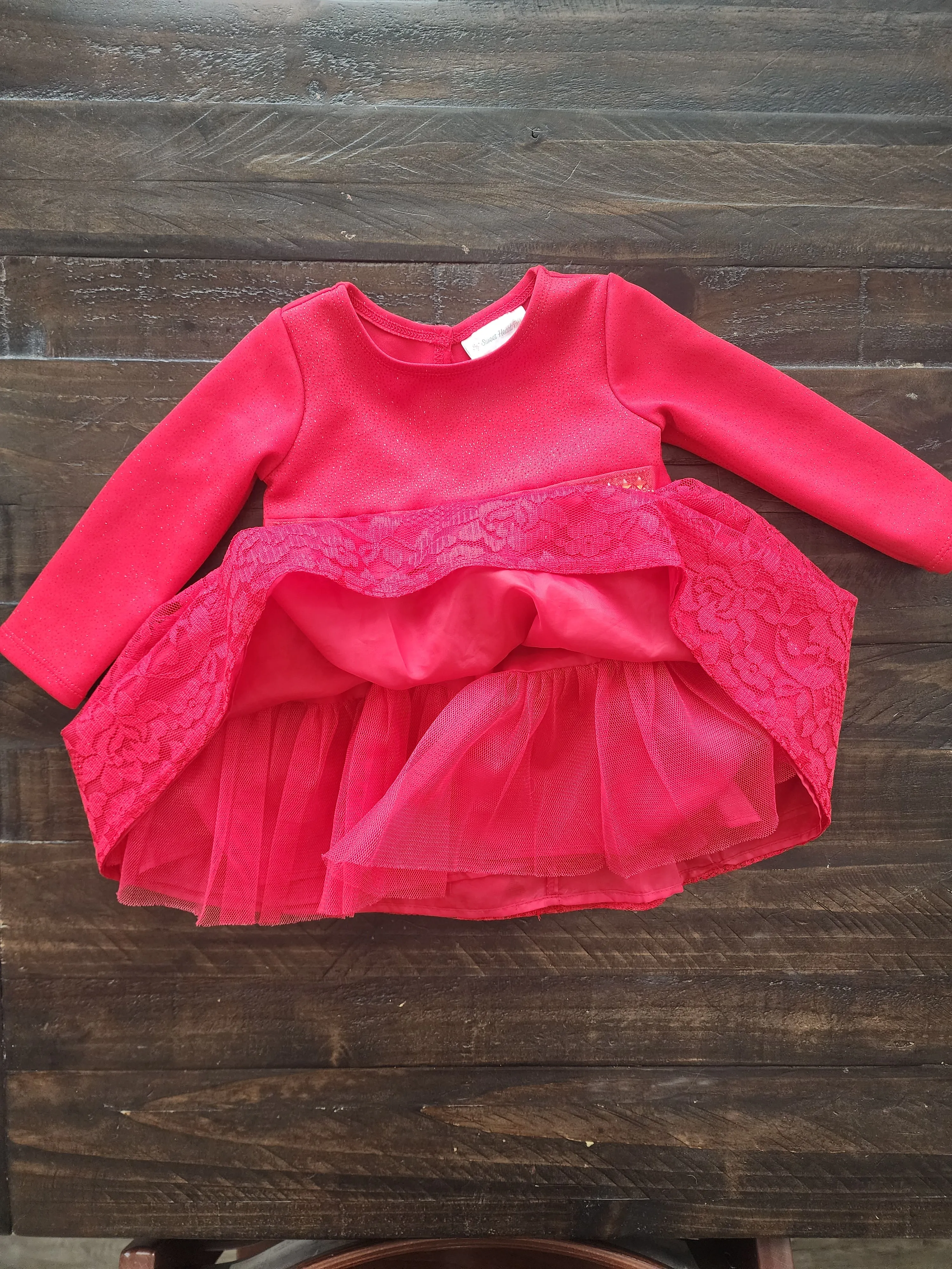 18M Beautiful red dress long sleeve , Kids 18 Month (12-18M)