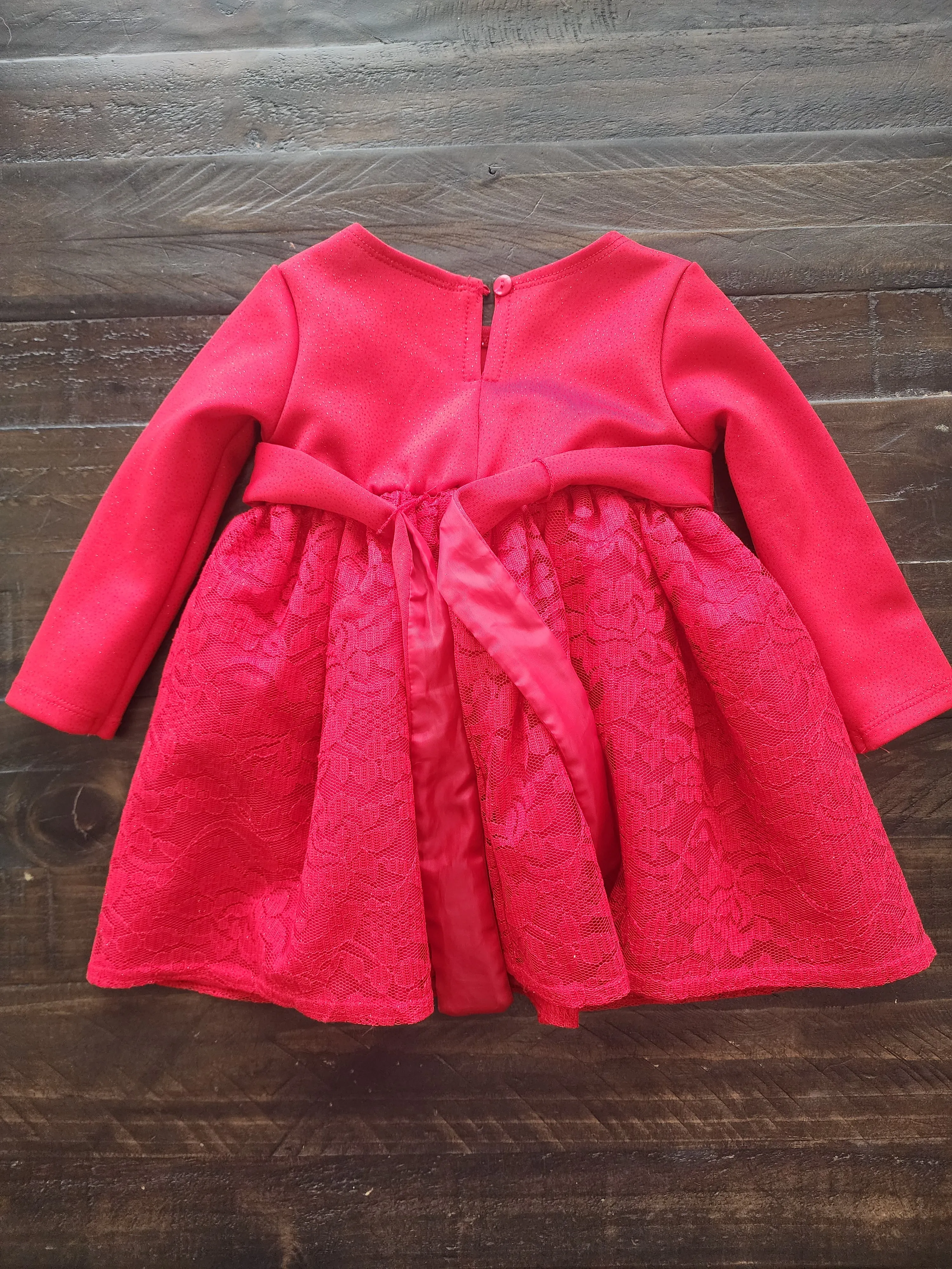 18M Beautiful red dress long sleeve , Kids 18 Month (12-18M)