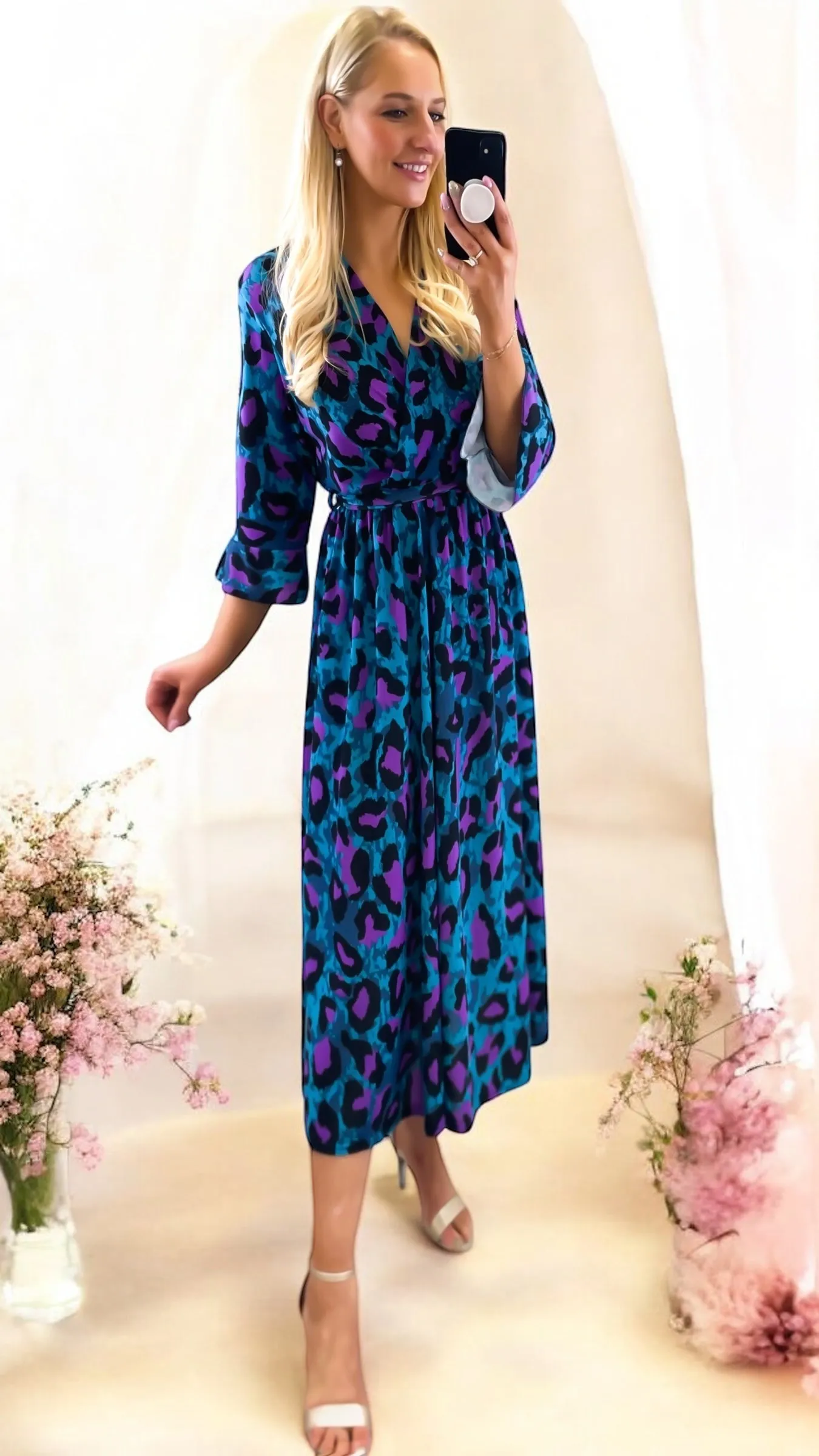 A2185 Animal Print Jersey Dress (18-22)