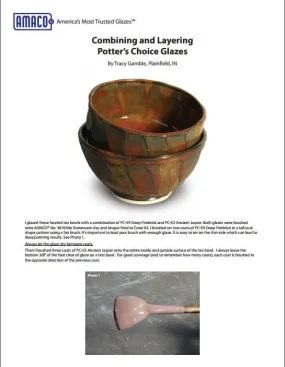 Amaco Potter's Choice Glaze Layering Guide