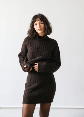 Beatrice Skirt in Espresso Cashmere