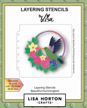 Beautiful Hummingbird 6X6 Layering Stencils