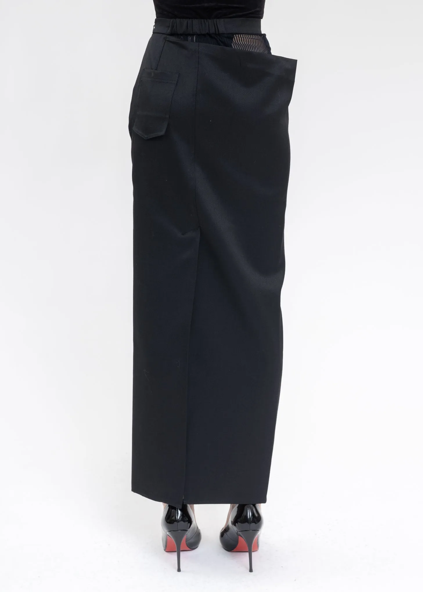 Black Cut Out Shape Skirt