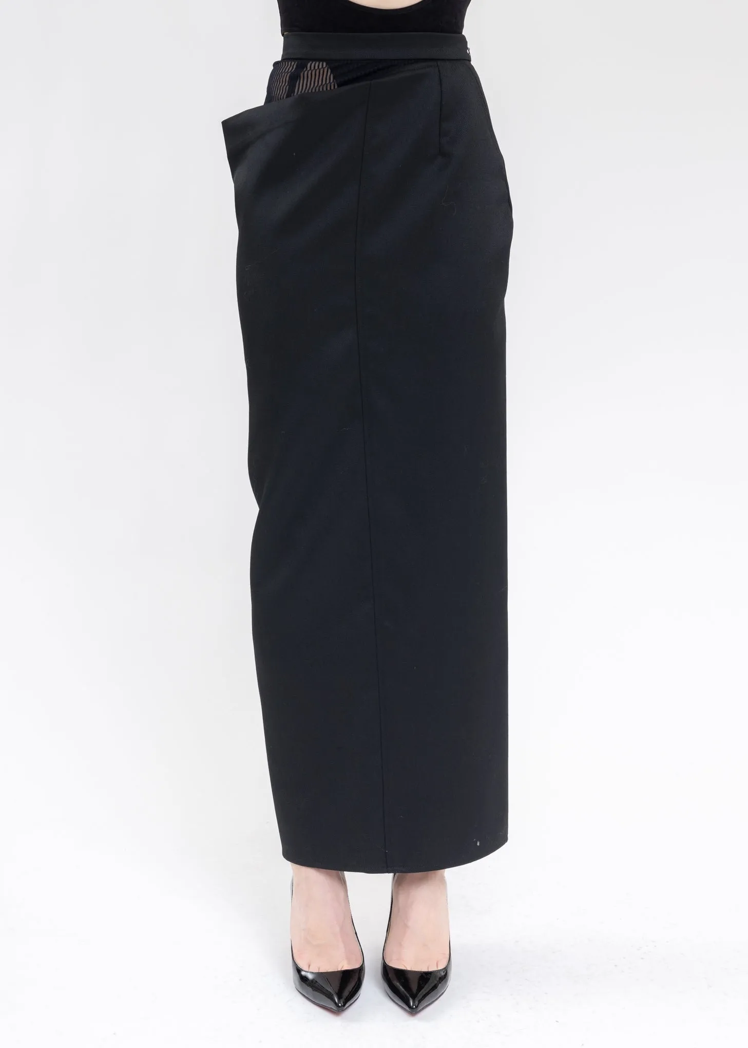 Black Cut Out Shape Skirt