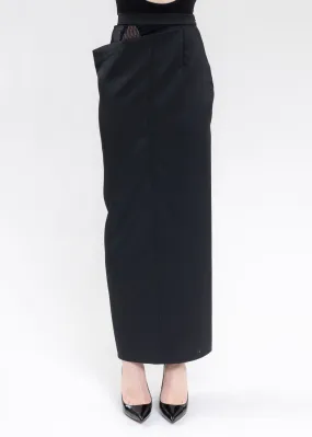Black Cut Out Shape Skirt