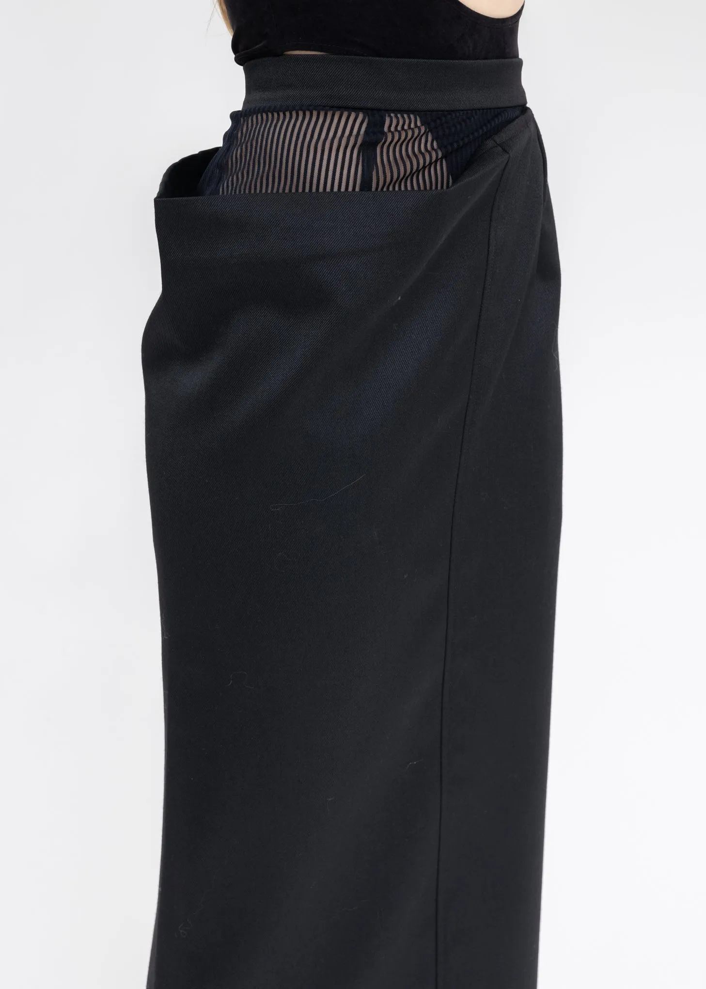 Black Cut Out Shape Skirt
