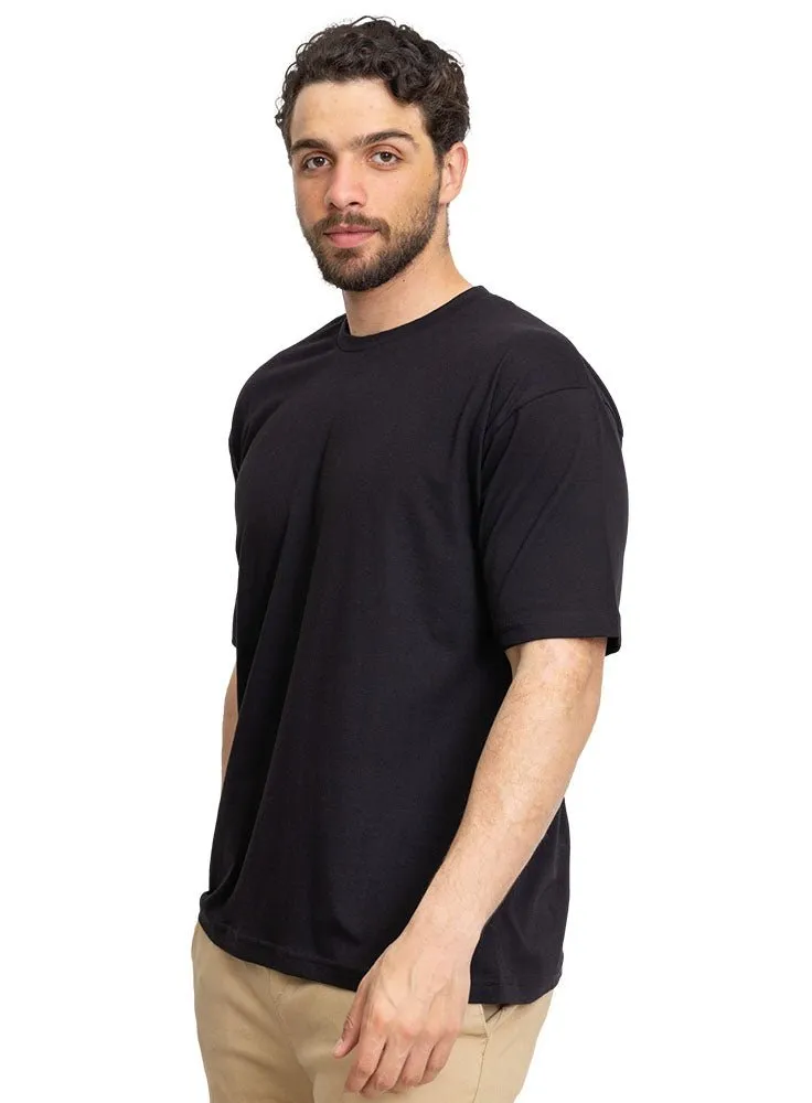 Black Over Size Round T-Shirt