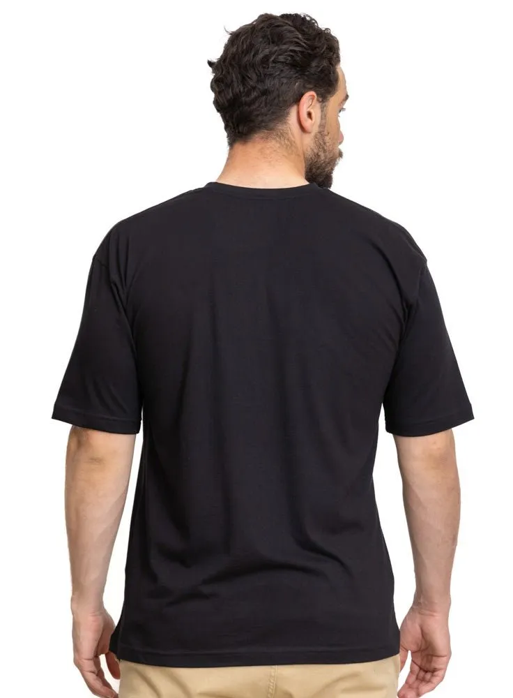 Black Over Size Round T-Shirt