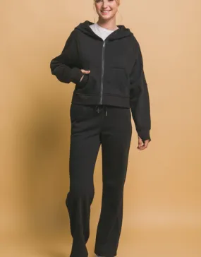 Black Wide Leg Sweatpants