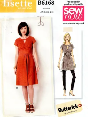 Butterick 6168 LISETTE Womens High Waisted Midriff Top & Dress Out Of Print Sewing Pattern Size 6 - 22 UNCUT Factory Folded