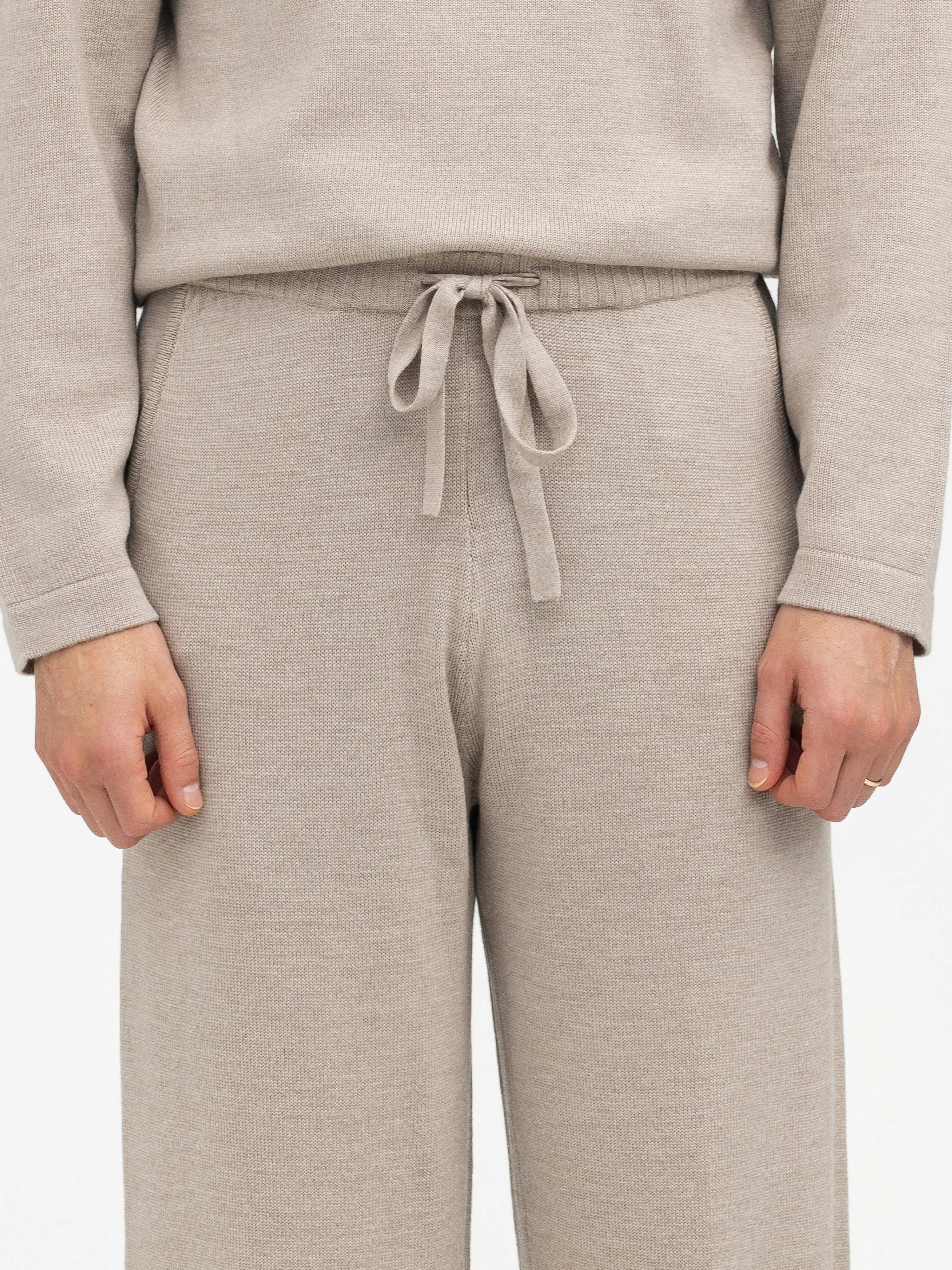 Camel Merino Wool Sweatpants