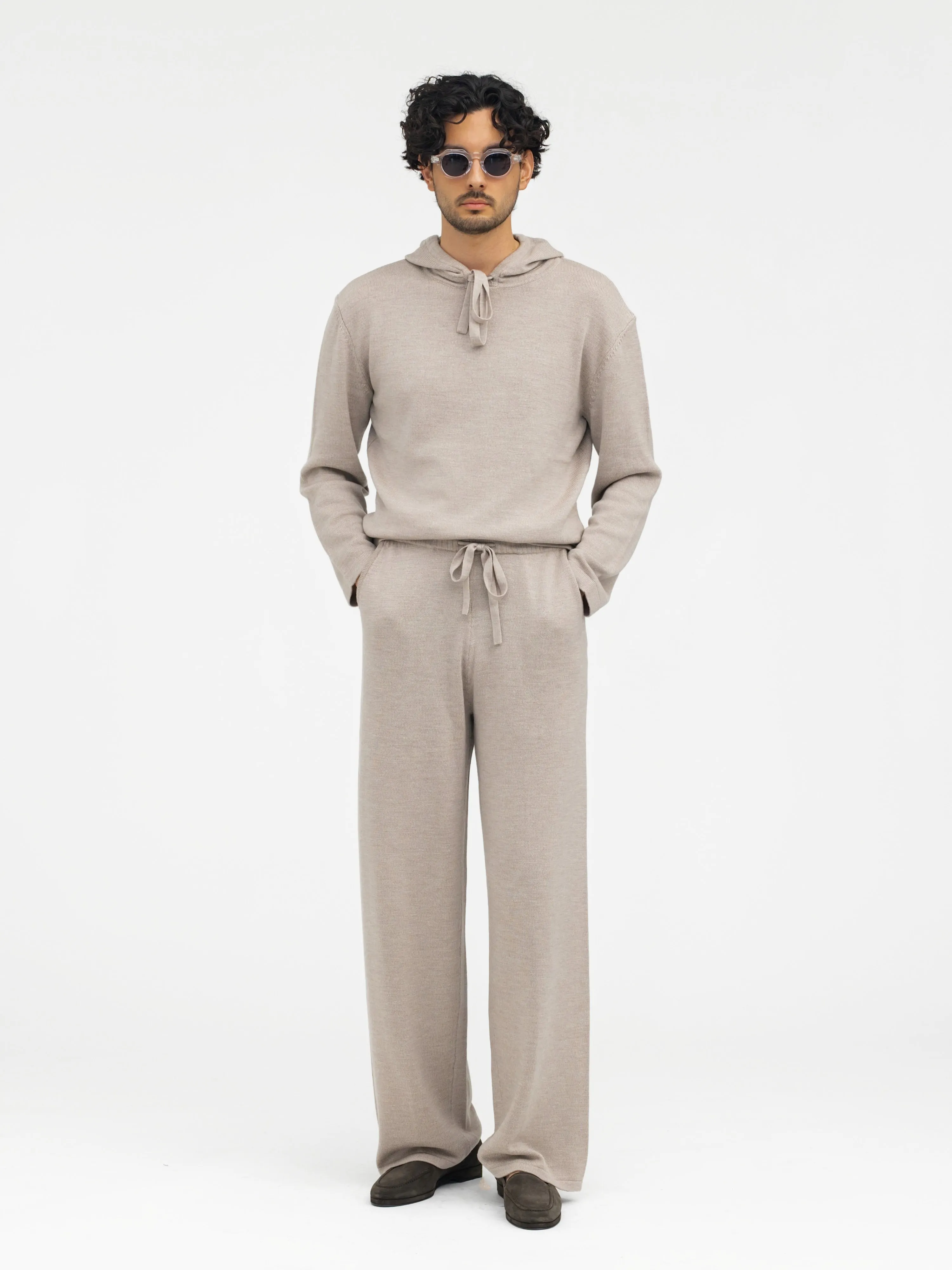Camel Merino Wool Sweatpants