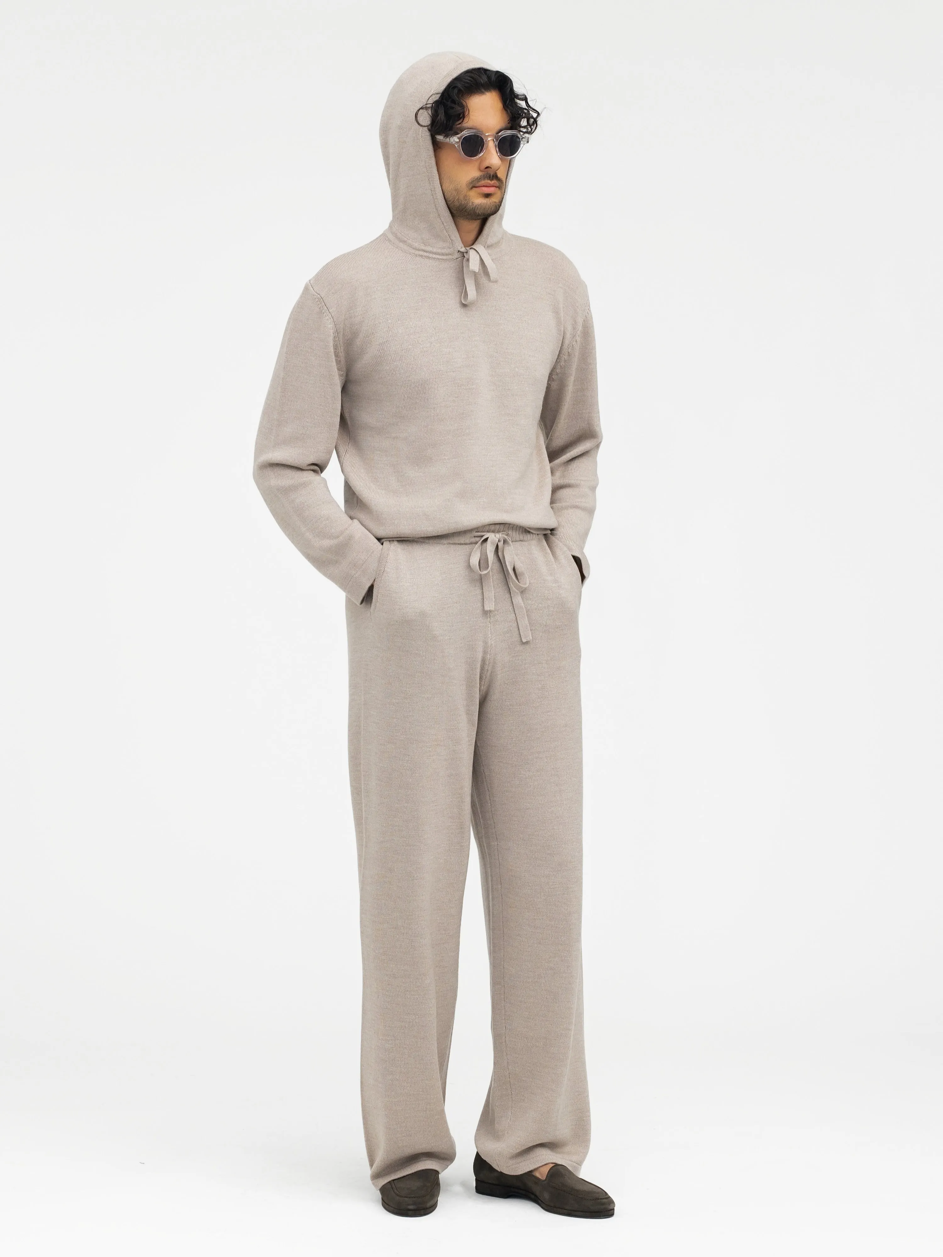 Camel Merino Wool Sweatpants