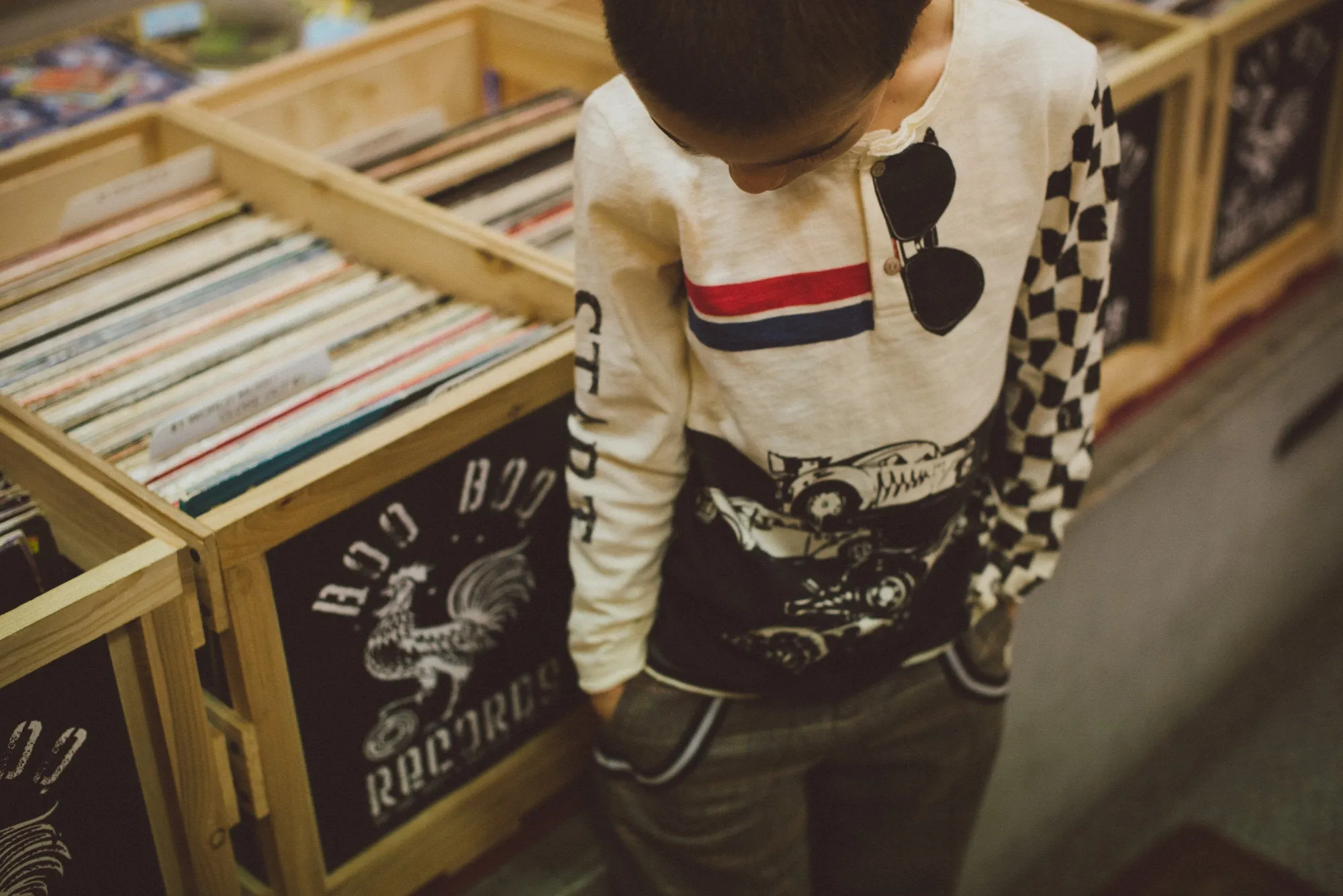 Checker Racers Baby Henley Shirt by: Mini Shatsu