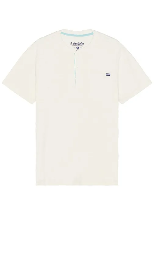 Chubbies The Slice Of Life Henley Shirt in Ivory