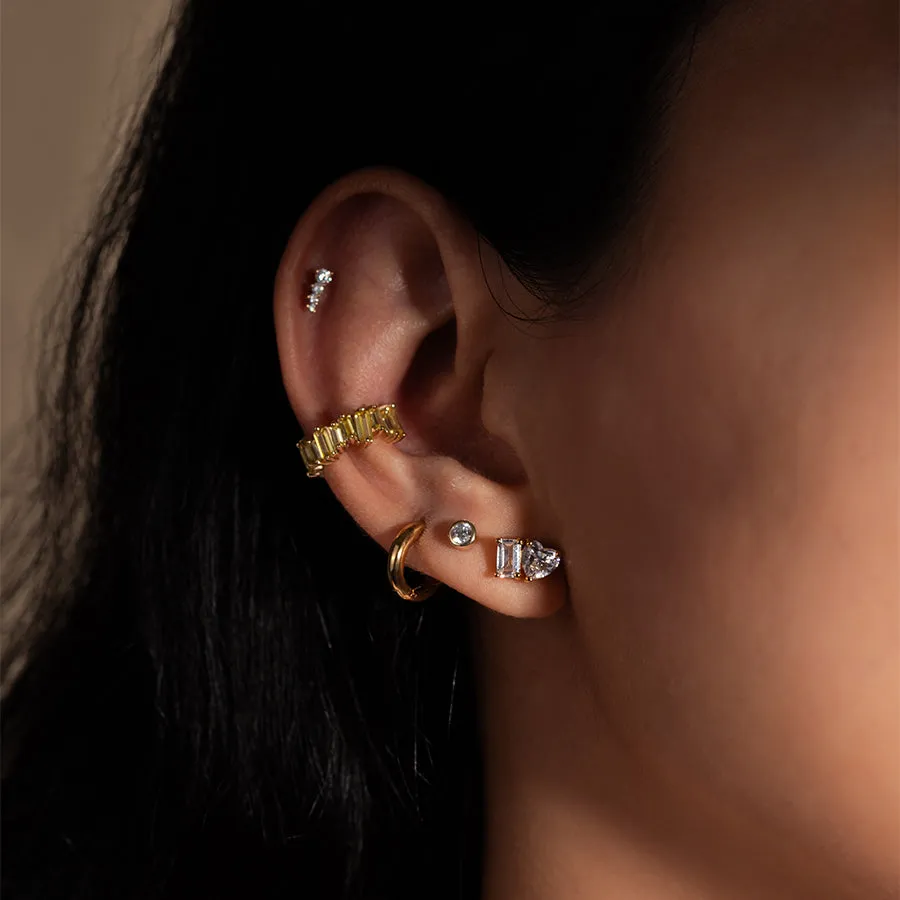 Classic Gold 7mm Baby Huggie Earrings