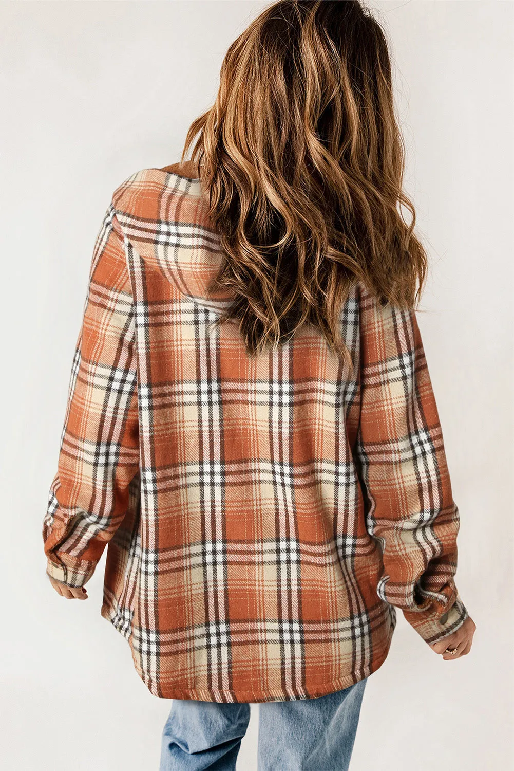Cozy Plush Plaid Sherpa Hoodie Shacket