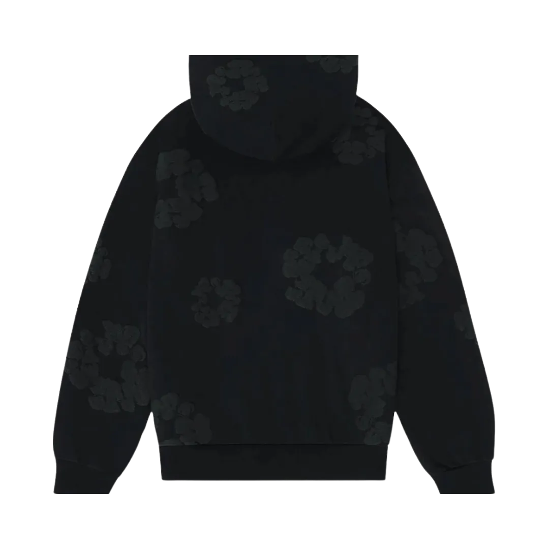 Denim Tears The Cotton Wreath Hoodie Black Monochrome