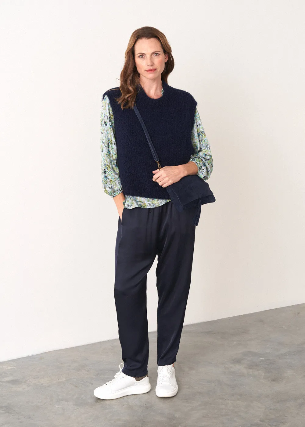 FIONA SATIN FLORAL PRINT TOP