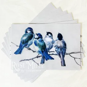 Four Birds on a Branch - Layering PostCards