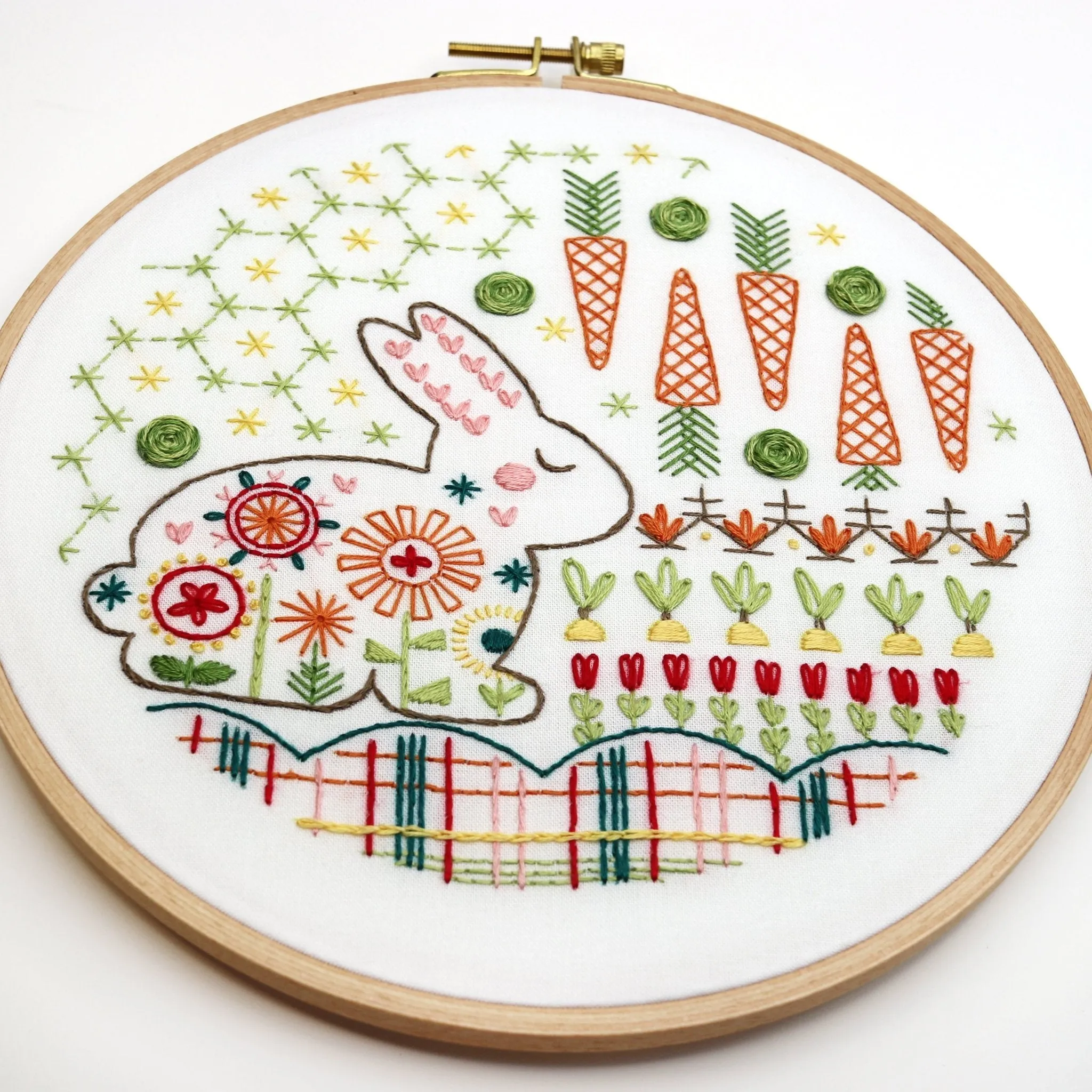 Garden Rabbit Embroidery Kit