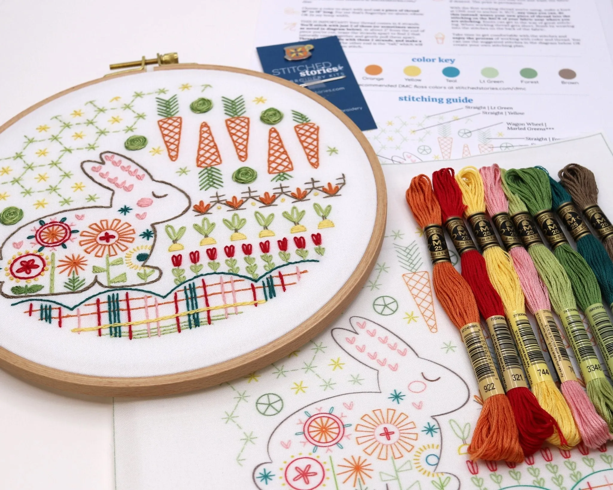 Garden Rabbit Embroidery Kit
