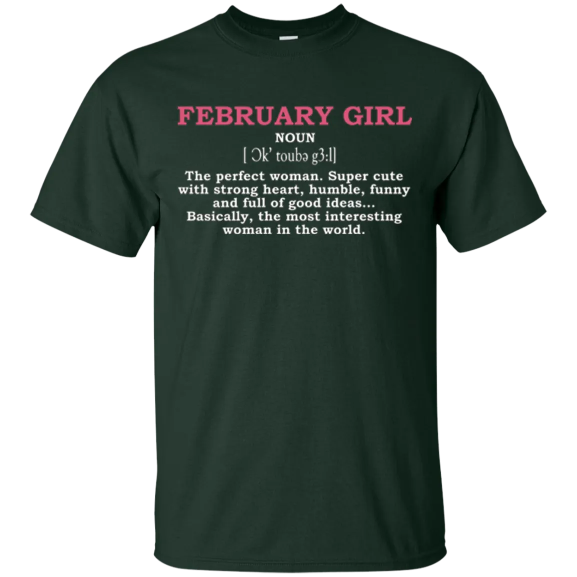 Girl Definition Shirt February Girl Shirt February Women