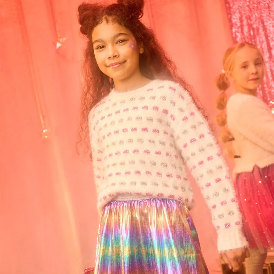 Girls Basket Weave Sweater Tunic
