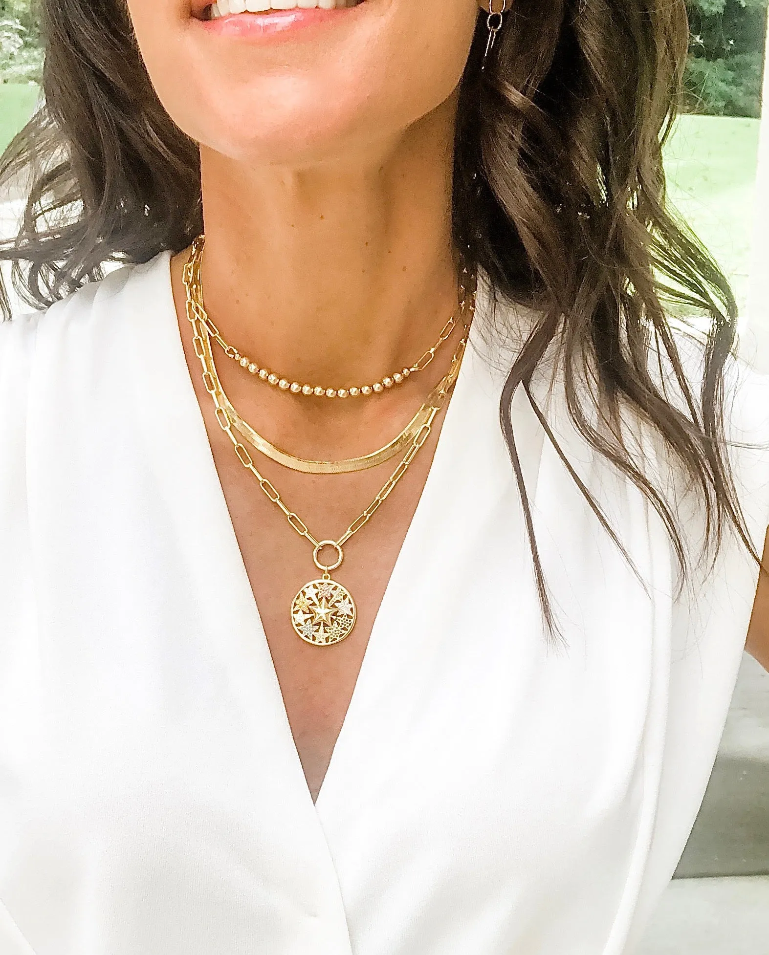 Gold Filled Ball Layering Necklace