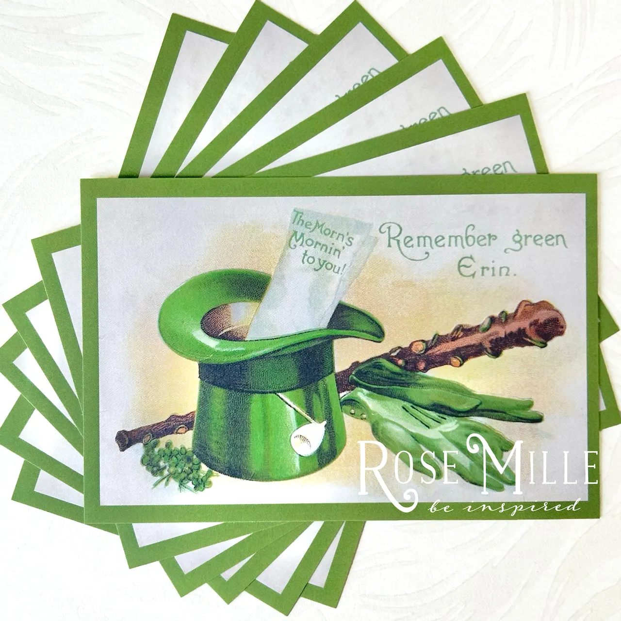 Green Top Hat - Layering PostCards