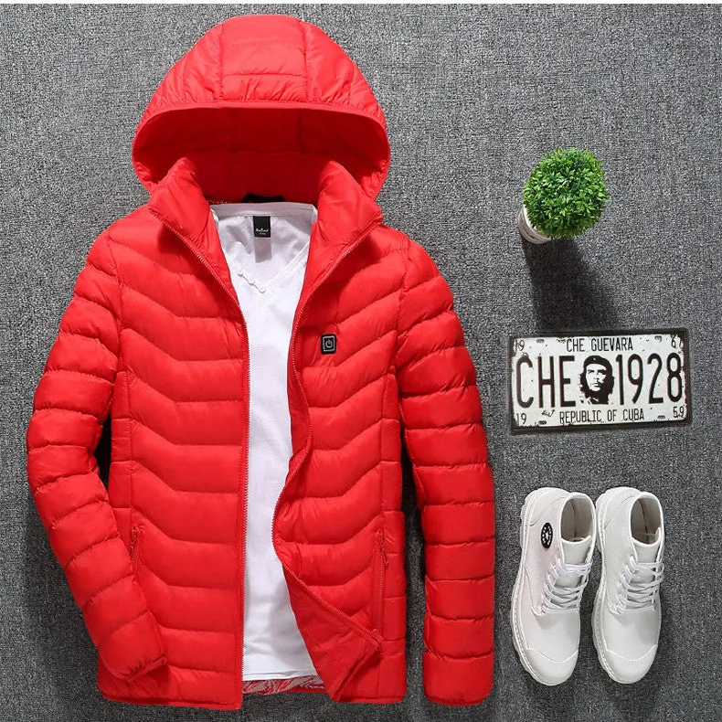 Heated USB Electric Jacket | Men's Winter Thermal Coat with Heating Vest