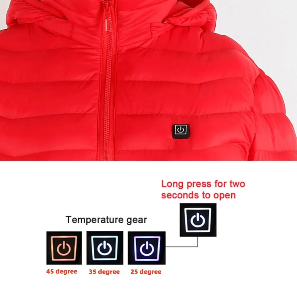 Heated USB Electric Jacket | Men's Winter Thermal Coat with Heating Vest