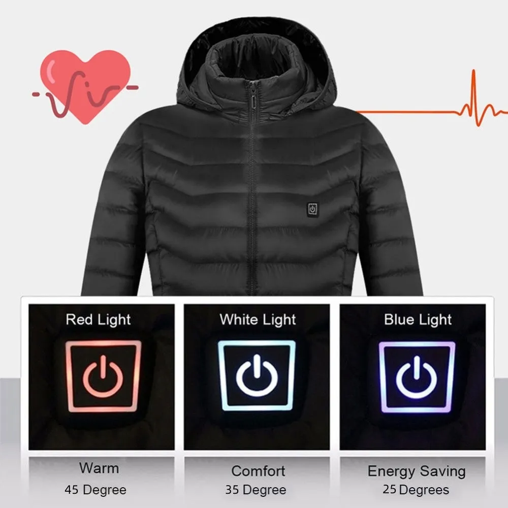 Heated USB Electric Jacket | Men's Winter Thermal Coat with Heating Vest