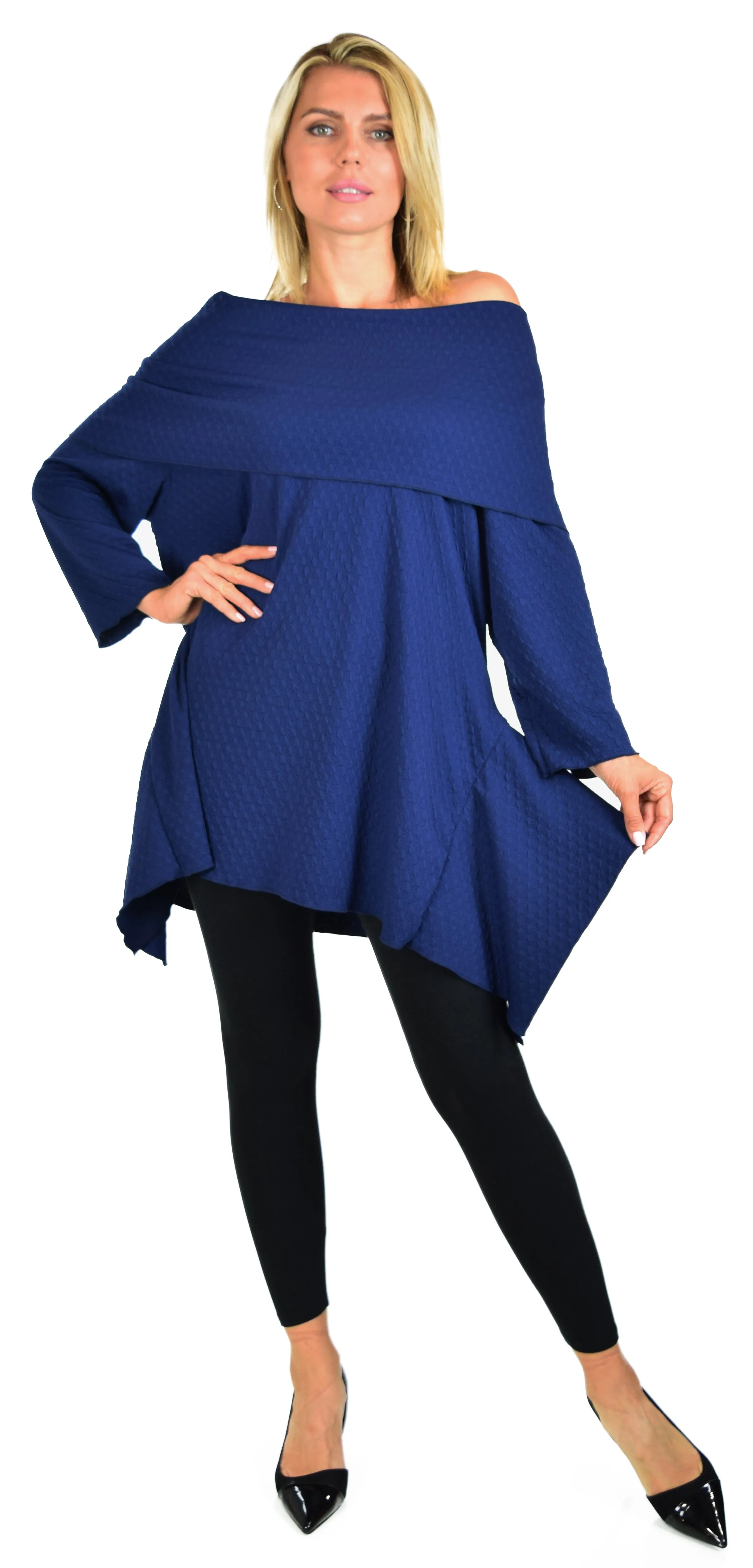 High End Tunic, Designer Tunic, Cowl Neck Tunic, Plus size tunic, Women Tunic, In premium Textured Fabric. L to 3XL