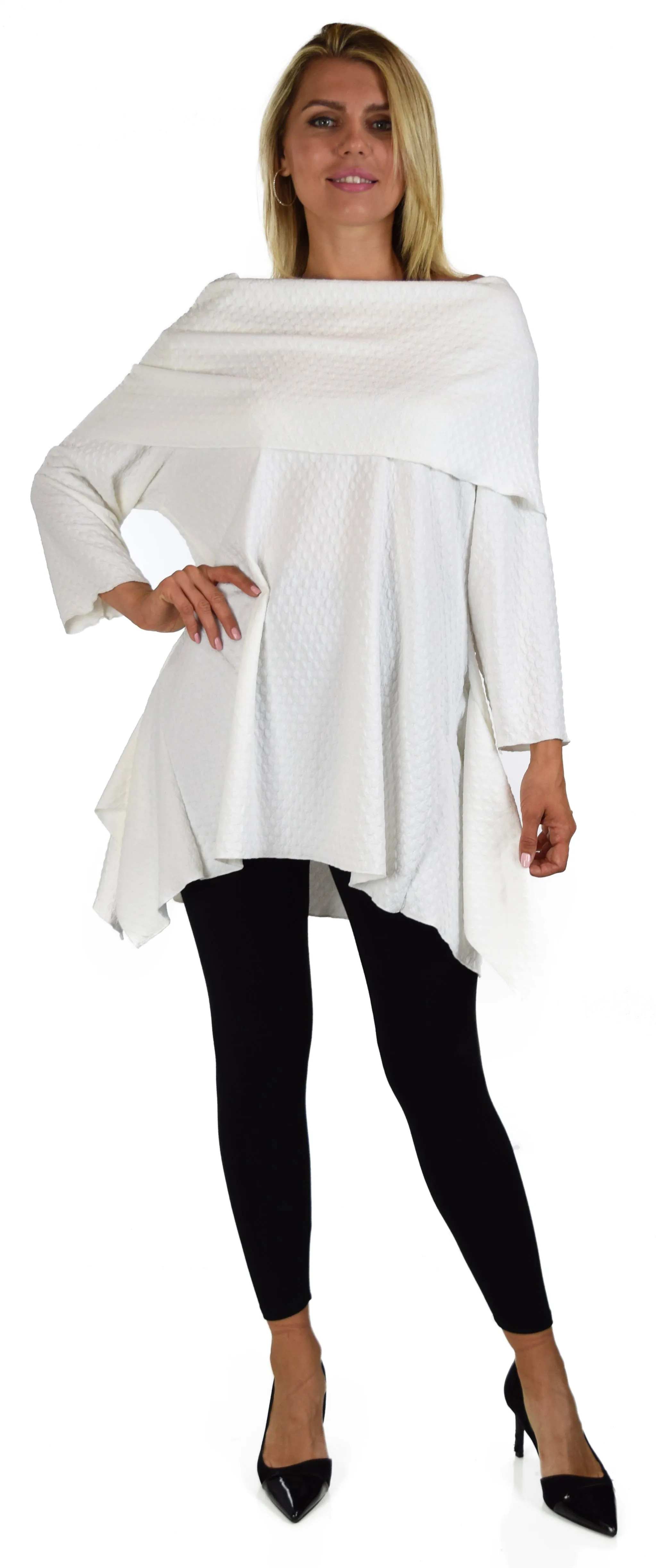 High End Tunic, Designer Tunic, Cowl Neck Tunic, Plus size tunic, Women Tunic, In premium Textured Fabric. L to 3XL