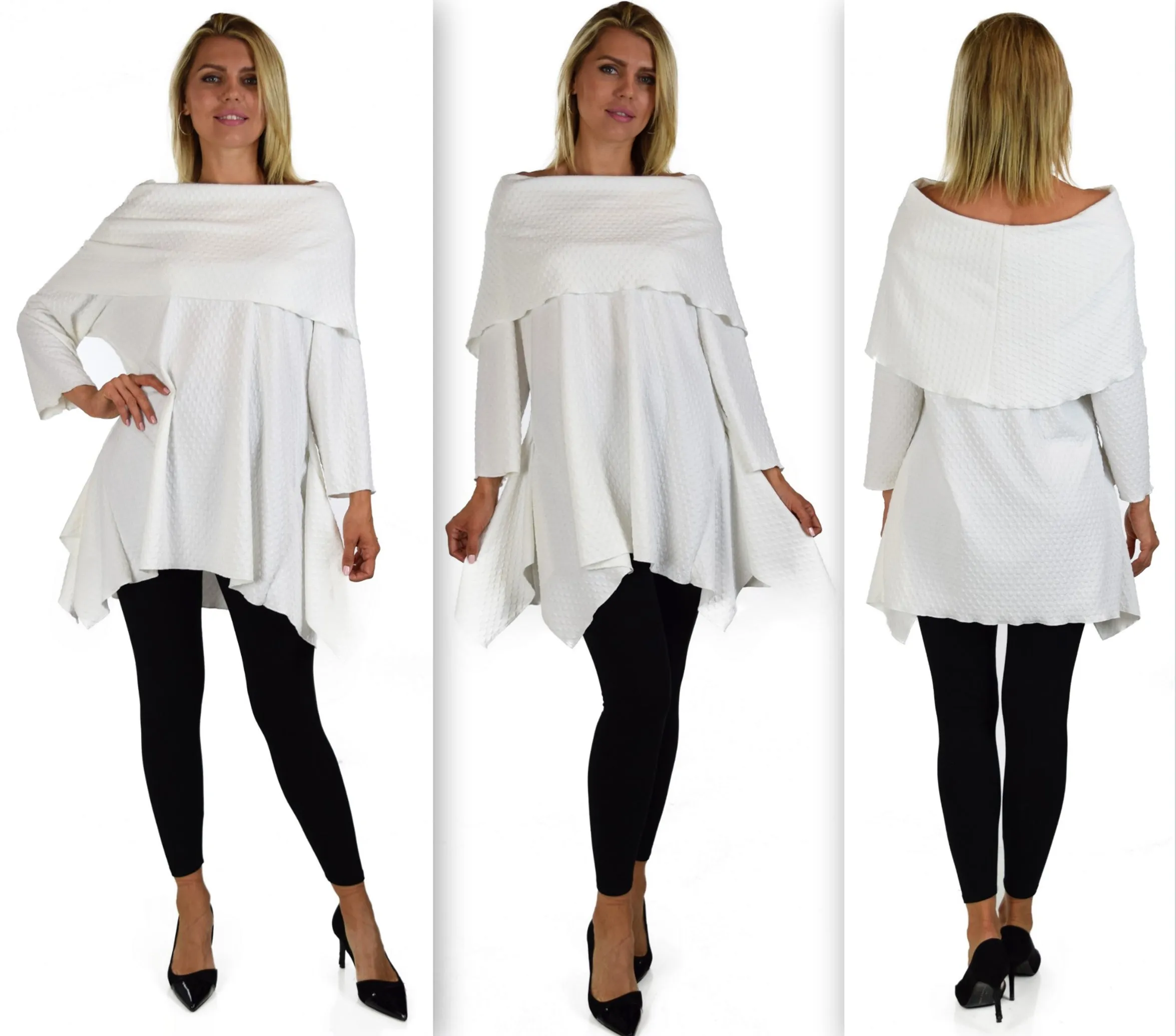 High End Tunic, Designer Tunic, Cowl Neck Tunic, Plus size tunic, Women Tunic, In premium Textured Fabric. L to 3XL