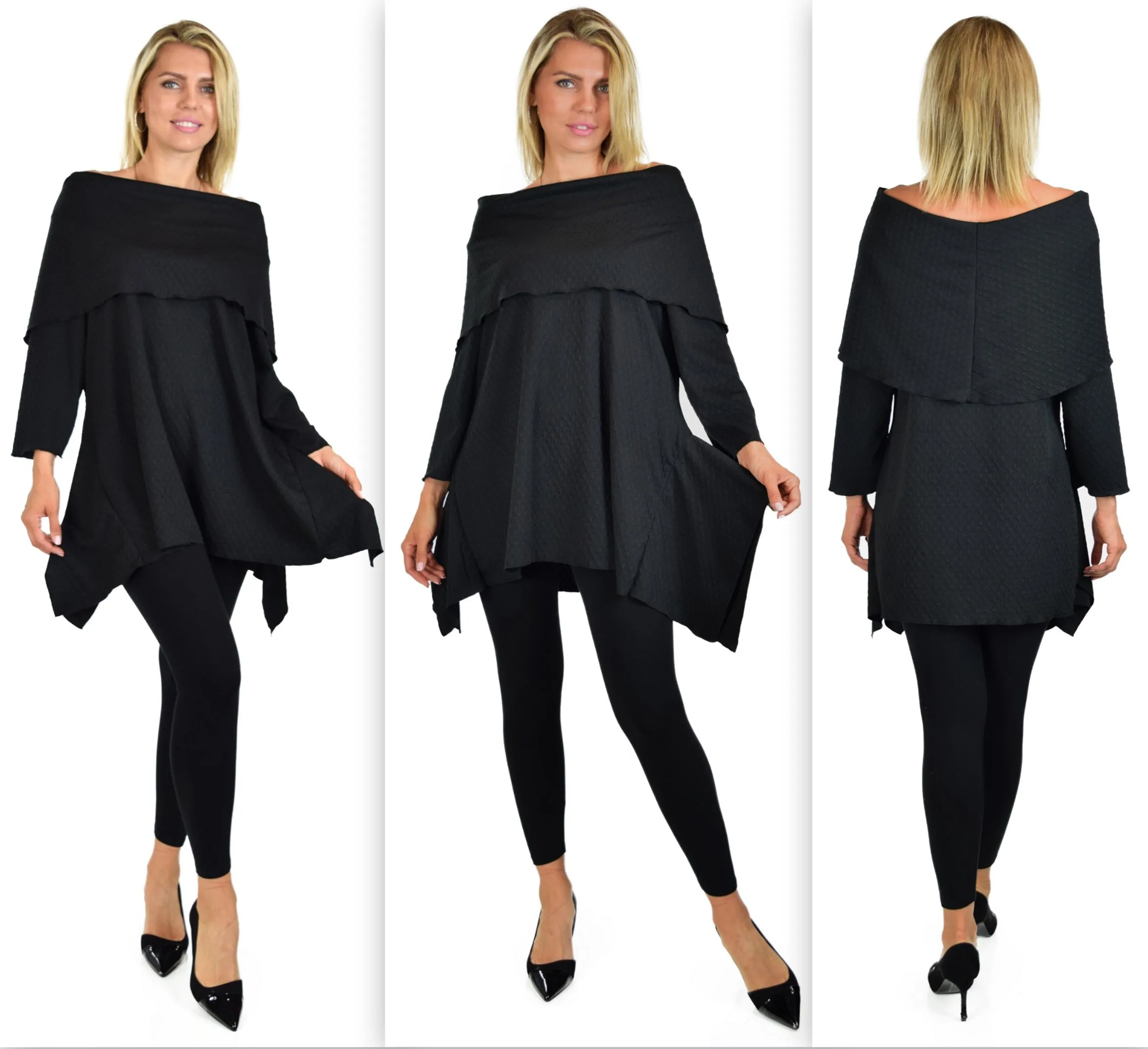 High End Tunic, Designer Tunic, Cowl Neck Tunic, Plus size tunic, Women Tunic, In premium Textured Fabric. L to 3XL