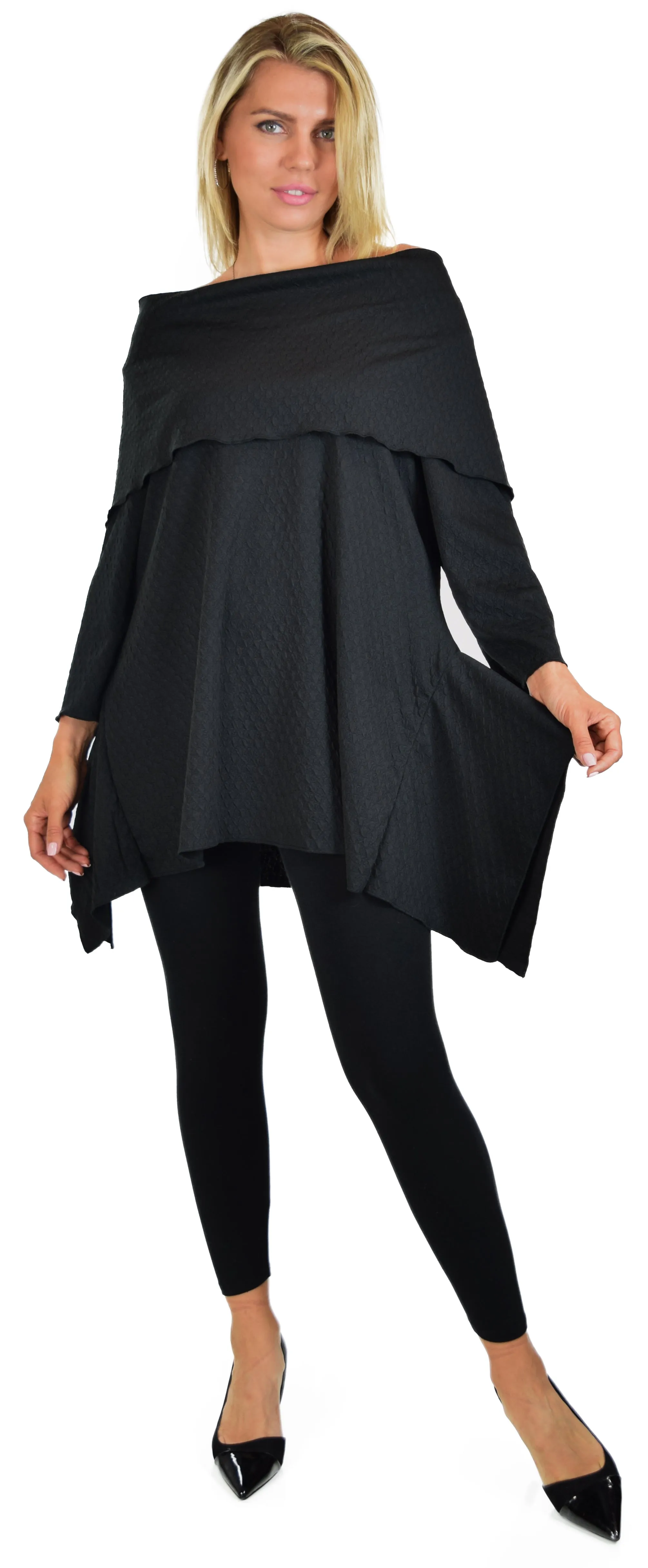 High End Tunic, Designer Tunic, Cowl Neck Tunic, Plus size tunic, Women Tunic, In premium Textured Fabric. L to 3XL
