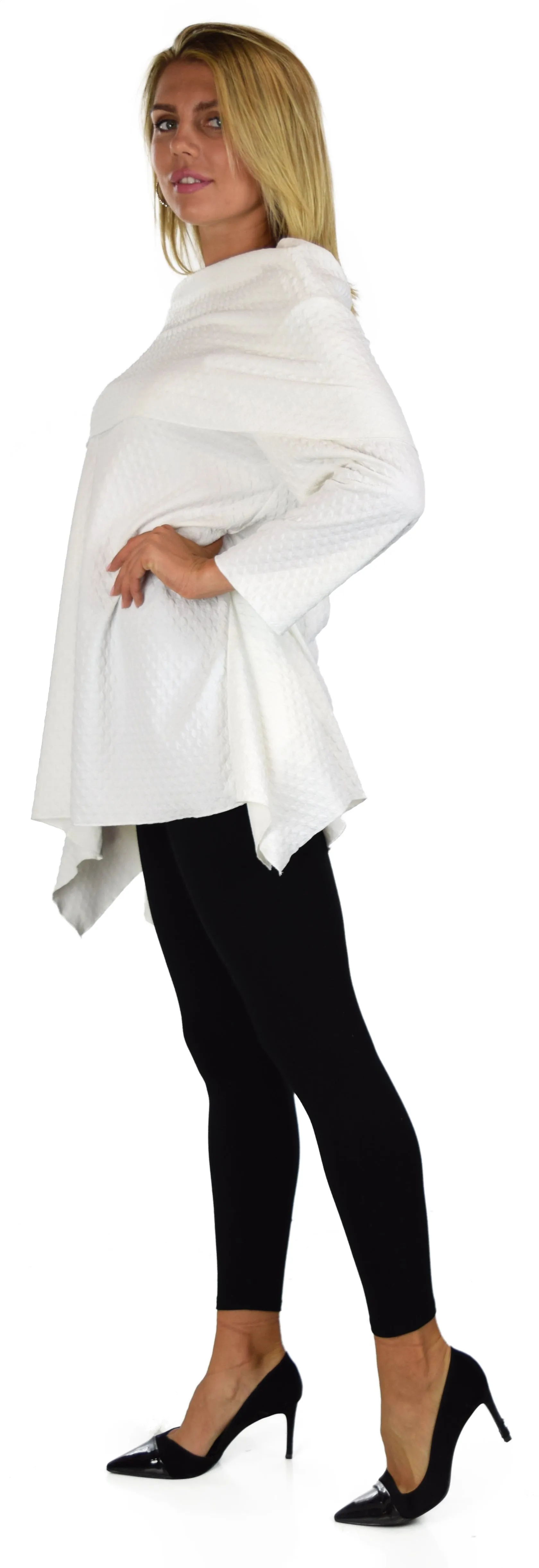 High End Tunic, Designer Tunic, Cowl Neck Tunic, Plus size tunic, Women Tunic, In premium Textured Fabric. L to 3XL
