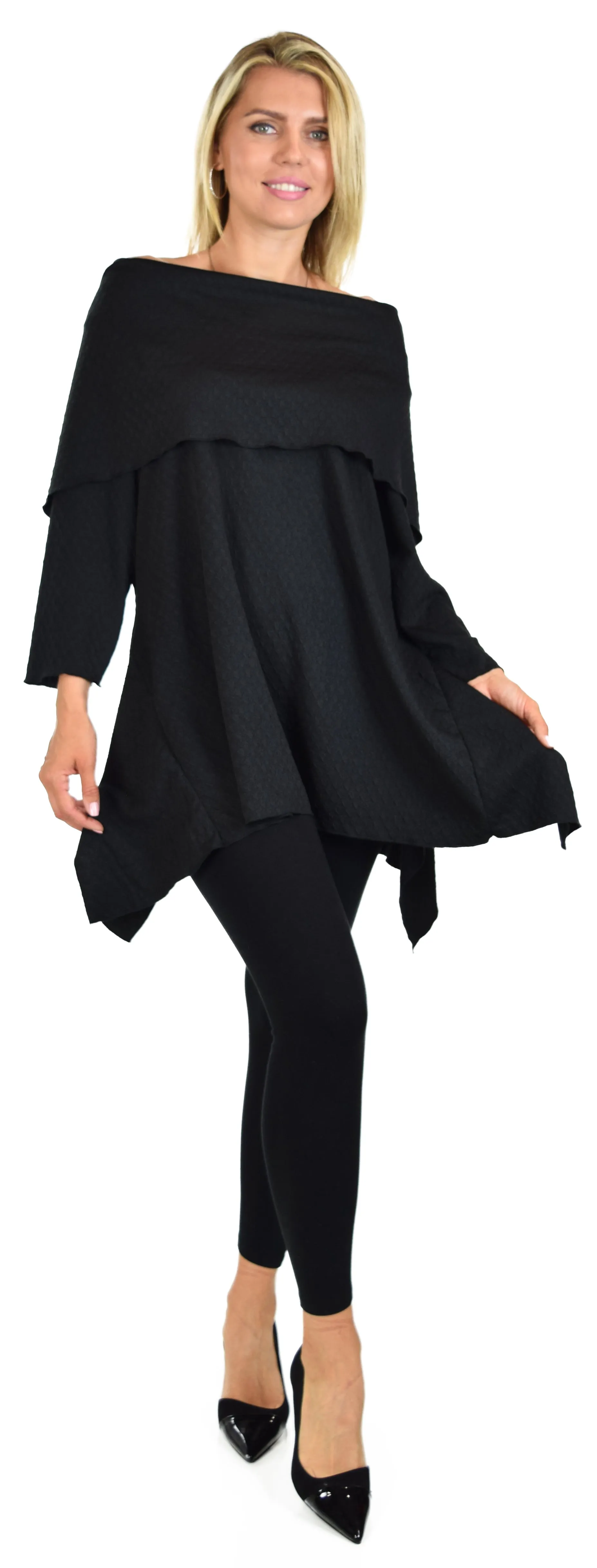 High End Tunic, Designer Tunic, Cowl Neck Tunic, Plus size tunic, Women Tunic, In premium Textured Fabric. L to 3XL