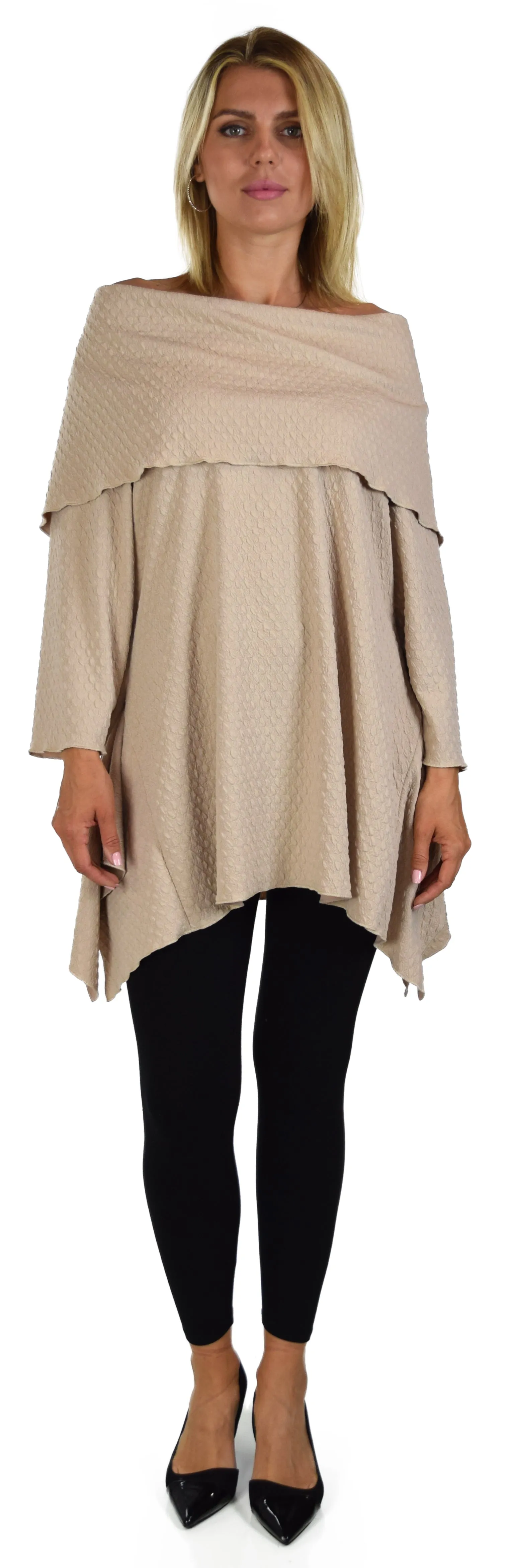 High End Tunic, Designer Tunic, Cowl Neck Tunic, Plus size tunic, Women Tunic, In premium Textured Fabric. L to 3XL