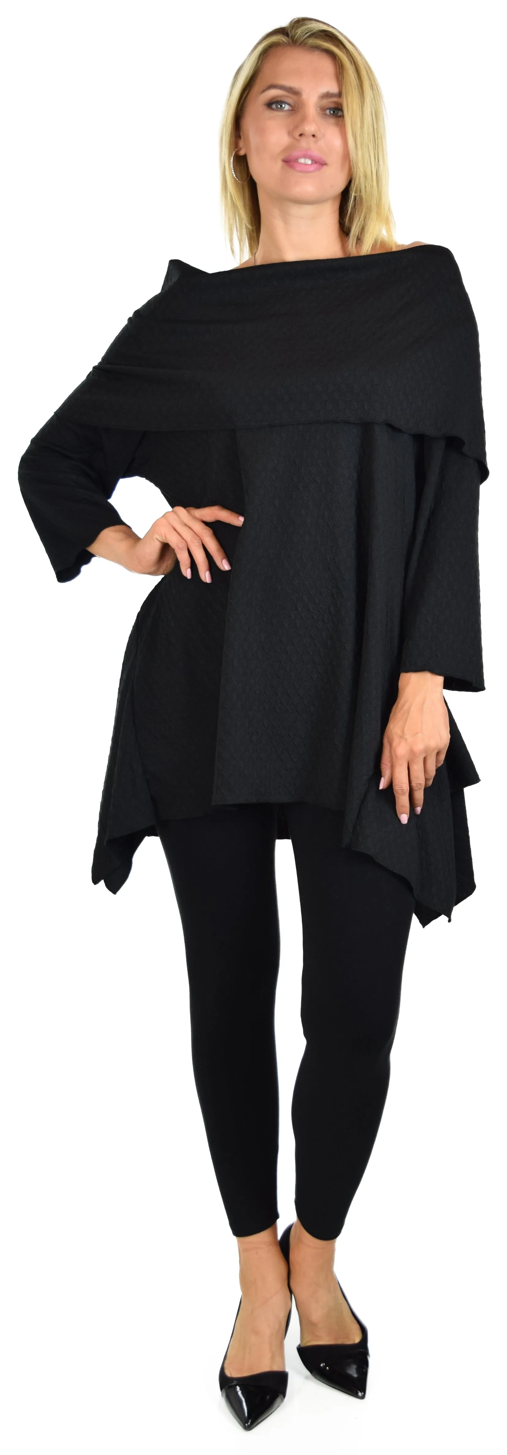 High End Tunic, Designer Tunic, Cowl Neck Tunic, Plus size tunic, Women Tunic, In premium Textured Fabric. L to 3XL