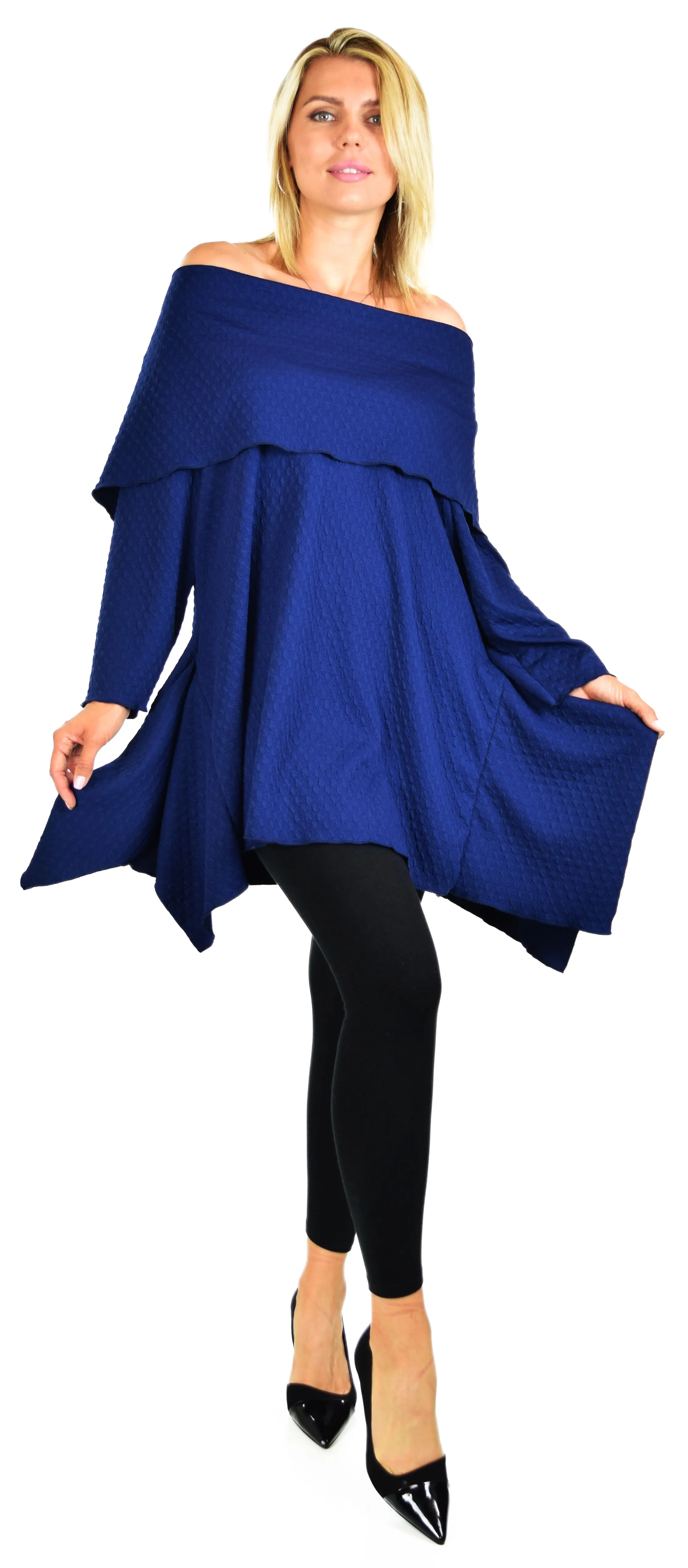 High End Tunic, Designer Tunic, Cowl Neck Tunic, Plus size tunic, Women Tunic, In premium Textured Fabric. L to 3XL
