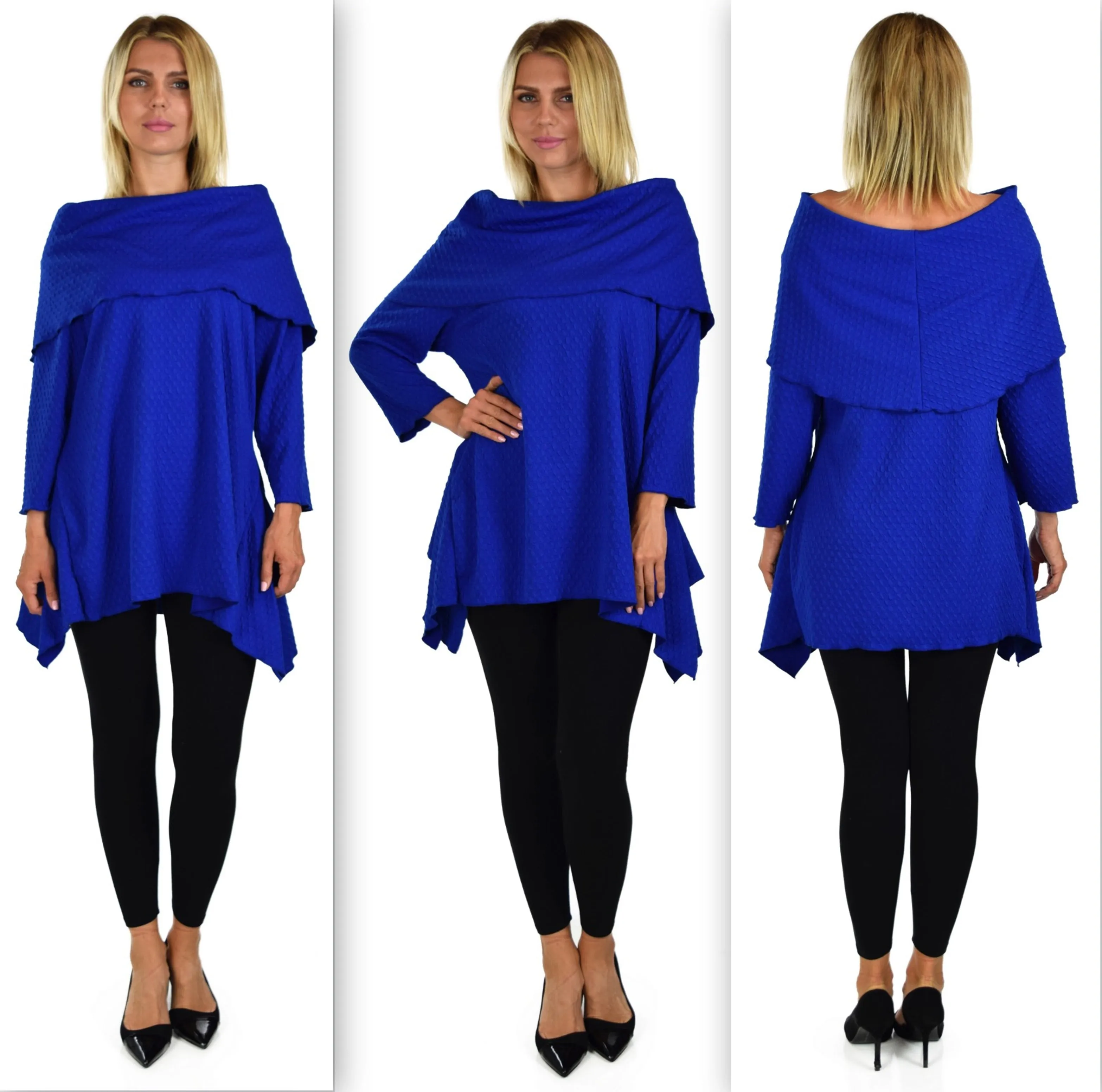 High End Tunic, Designer Tunic, Cowl Neck Tunic, Plus size tunic, Women Tunic, In premium Textured Fabric. L to 3XL