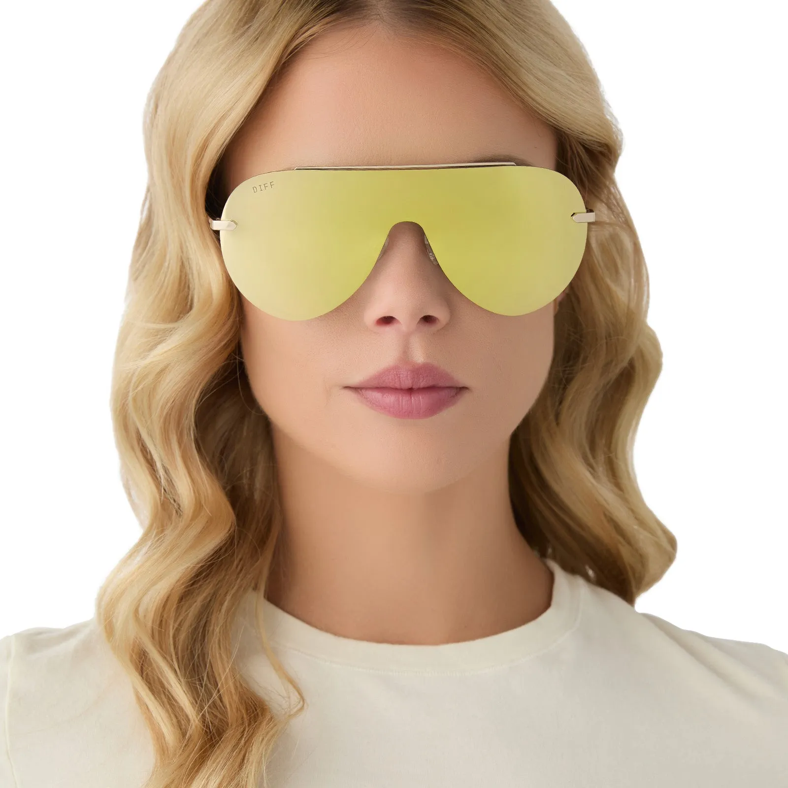 IMANI - GOLD   BRILLIANT GOLD MIRROR SUNGLASSES