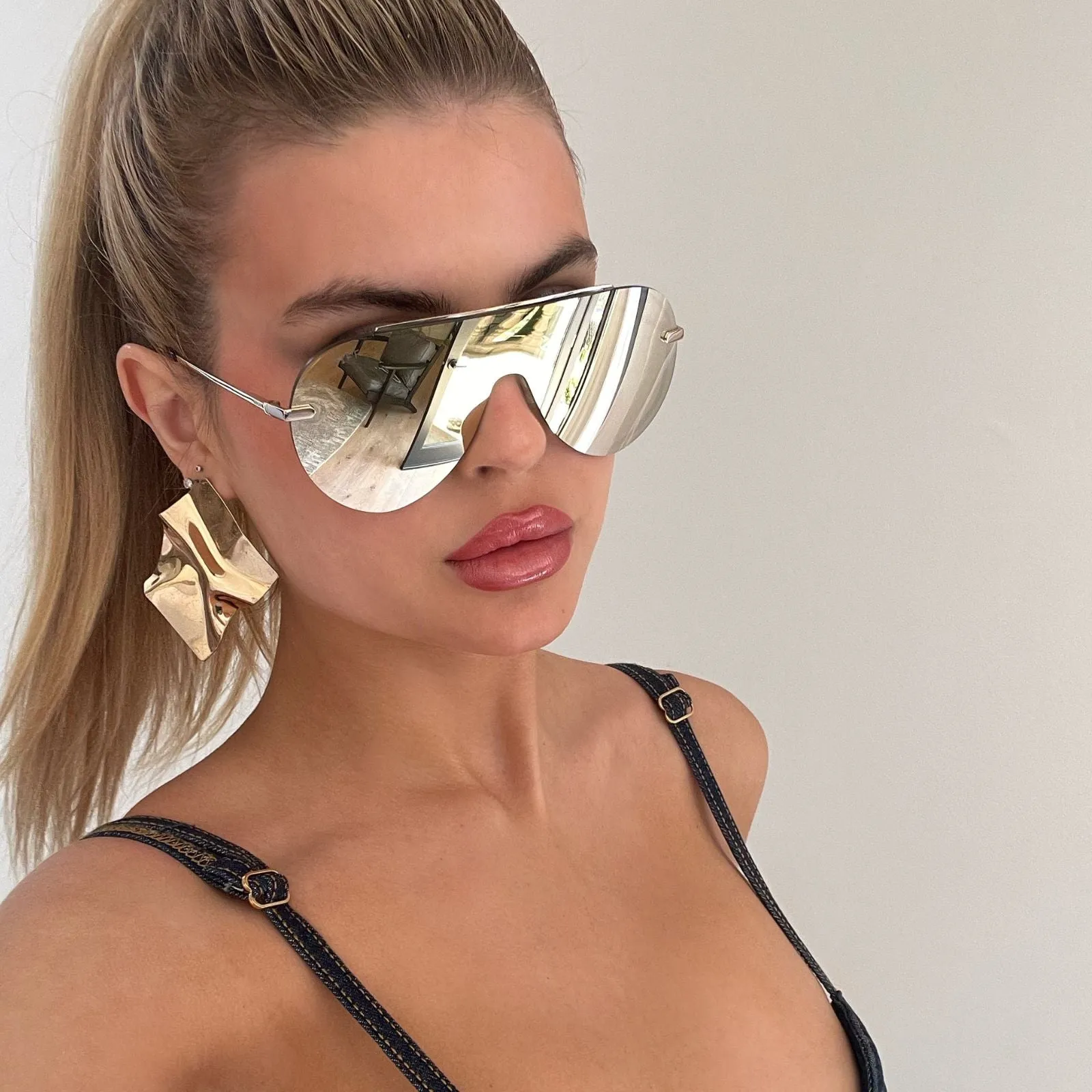 IMANI - GOLD   BRILLIANT GOLD MIRROR SUNGLASSES