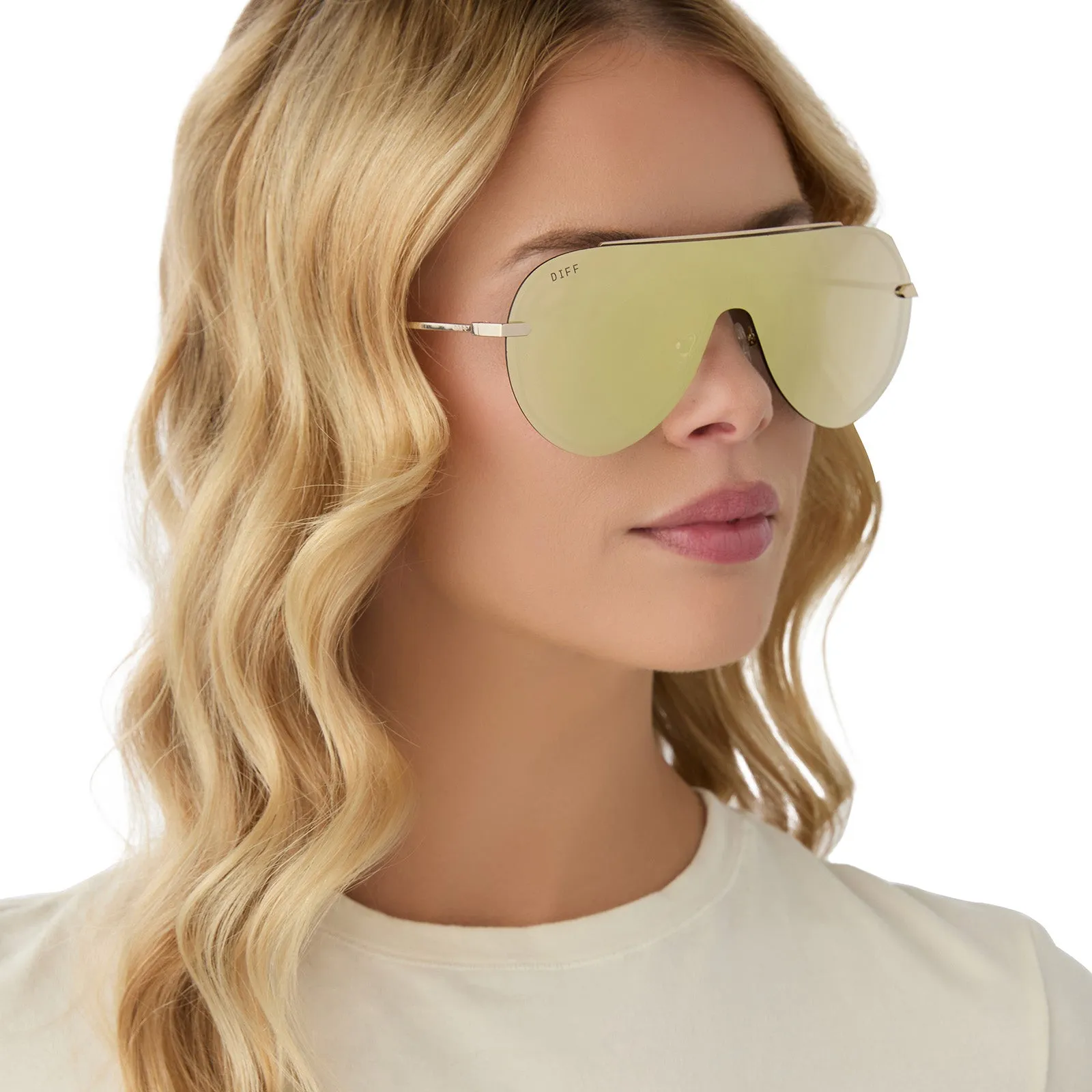 IMANI - GOLD   BRILLIANT GOLD MIRROR SUNGLASSES