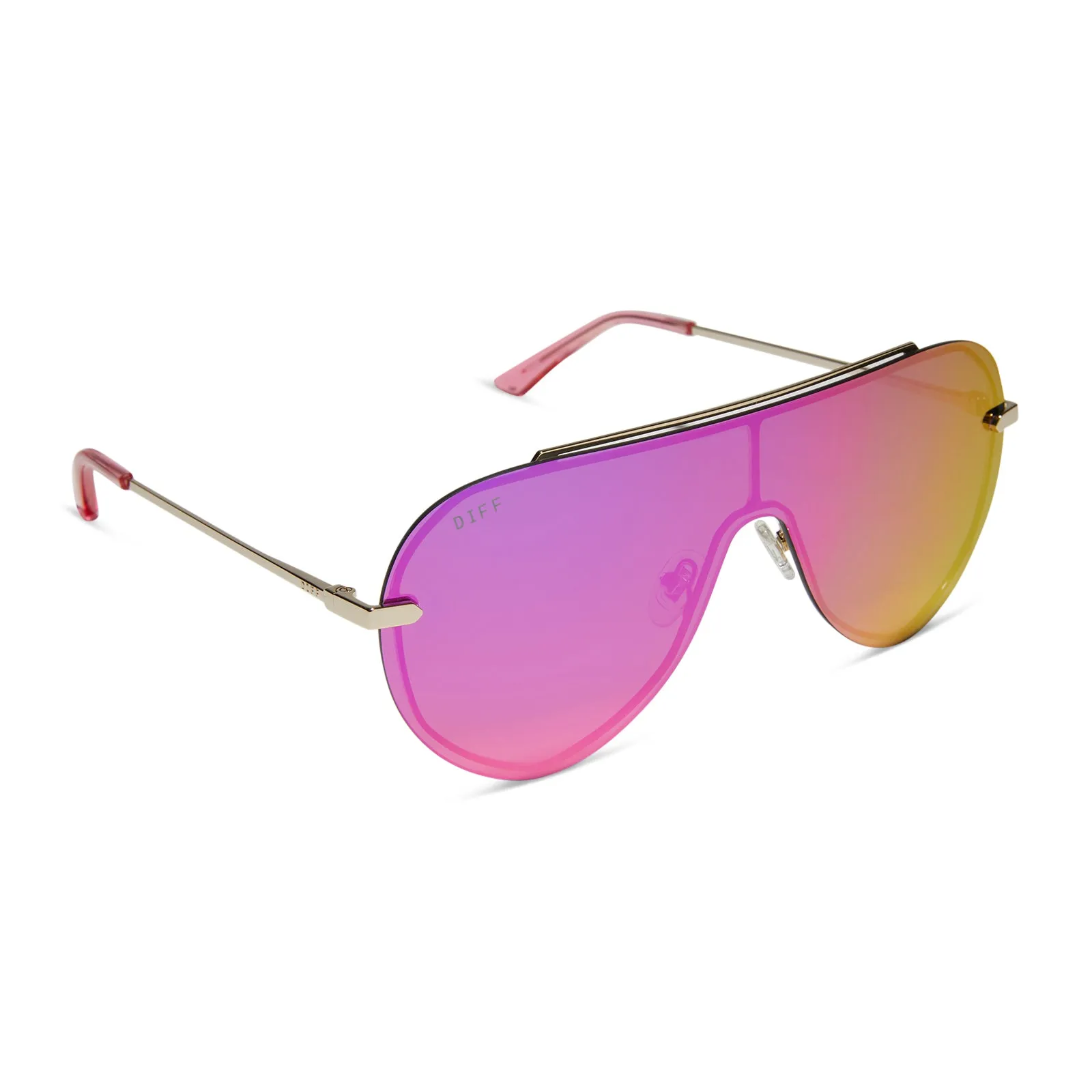 IMANI - GOLD   PINK RUSH MIRROR SUNGLASSES