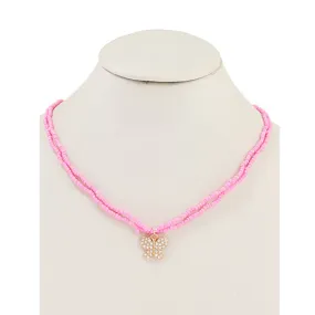 JAN40028 - Beaded Butterfly Necklace