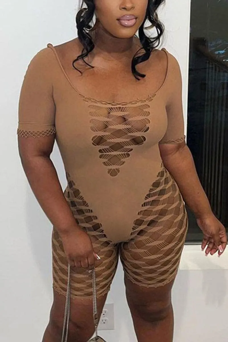 JC770 Cutout Mesh Romper